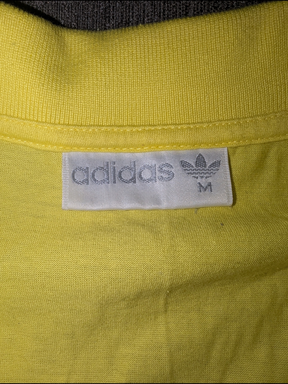 adidas Vintage Bright Yellow Polo with Tennis Pocket Logo - Picture 2 of 5